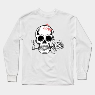 skull skeleton tshirt Long Sleeve T-Shirt